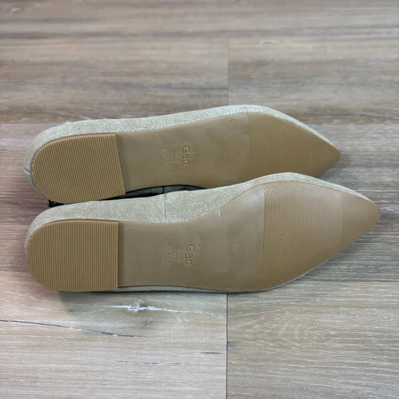 NWT Gap Lace Up Ballet Flats, Size 7, Gold - Picture 5 of 7